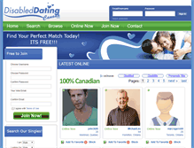 Tablet Screenshot of disableddatingcanada.com